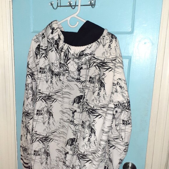 ๐ค Avirex BLACK & WHITE ANIMAL PRINT JACKET ( SZ: L )- $25 - Picture 3 of 8
